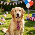 thumbnail image 6 of Yhmxh 4th of July Pet Necktie, Adjustable American Flag Collar Bows Patriotic Red White Blue Star Stripes Dog Cat Bow Tie Collar, Cute Independence Day Pet Costume Accessory for Small Medium Pets, 6 of 7