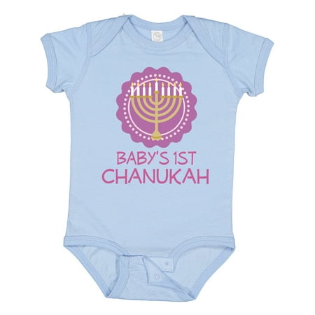 

Inktastic Baby s 1st Chanukah Girls Baby Bodysuit