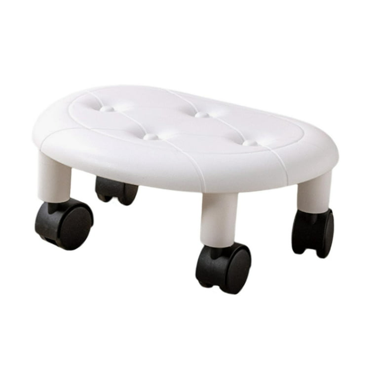 Low Roller Round Seat 360° Rotating Rolling Stool Sturdy Small