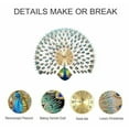 thumbnail image 6 of MONK FOREST European Peacock Wall Clock - Exquisite Crystal Luxury Home Decor with Metal Blue Bird - Ideal for Living Room - Creative Artistic Timepiece, 6 of 7