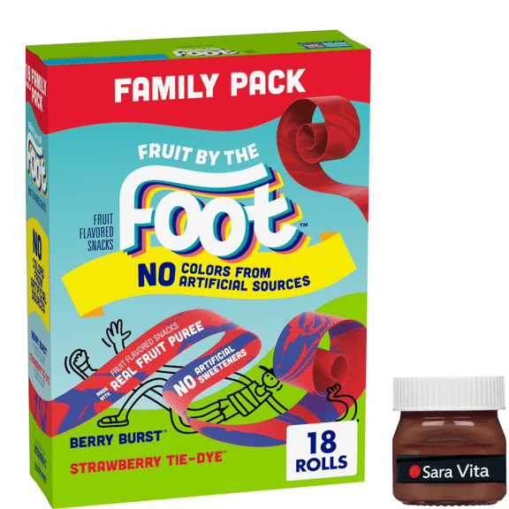 Fruit by the Foot Fruit Flavored Snacks, Gluten Free, Variety Pack, 18 Count, 13.5 oz