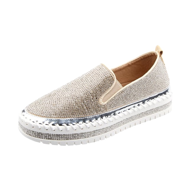 Amzcrzy Zapatos de mujer,Zapatos de mujer,Zapatillas de mujer, Zapatos de suela plana con diamantes de imitación para mujer, zapatos casuales de un solo pie. Sandalias Mujer Zapatillas De Casa