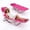 PINK, variant on DXZ Portable Folding Beach Lounge Chair, Adjustable Reclining Chaise with Removable Headrest, Face Down & Lying Positions, Outdoor Lounger for Beach, Pool, Patio and Camping