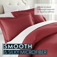 thumbnail image 4 of Hotel Luxury 3pc Duvet Cover Set 1500 Series Egyptian Quality Double Brushed Microfiber Bedding, Queen, Burgundy, 4 of 9
