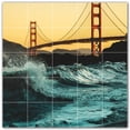 thumbnail image 1 of Picture-Tiles.com: Bridge Ceramic Tile Wall Mural WAL500256-55XL. 60"W x 60"H using (25) 12" x 12" Ceramic Tiles-Satin Finish, 1 of 3