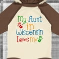 thumbnail image 4 of Inktastic My Aunt in Wisconsin Loves Me Boys or Girls Long Sleeve Baby Bodysuit, 4 of 5