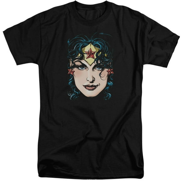 Dco JLA Justice League Wonder Woman Head S/S Adult Tall Black