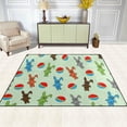 thumbnail image 3 of SKYSONIC Colorful Rabbits with Balls Lightweight Carpet Mats Area Soft Rugs Floor Mat Rug Home Decoration for Kids Room Living Room 63 x 48 inches, 3 of 6