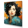 thumbnail image 2 of Designart "Teal Taylor In Portrait I" Pop Art Canvas Prints, 2 of 7