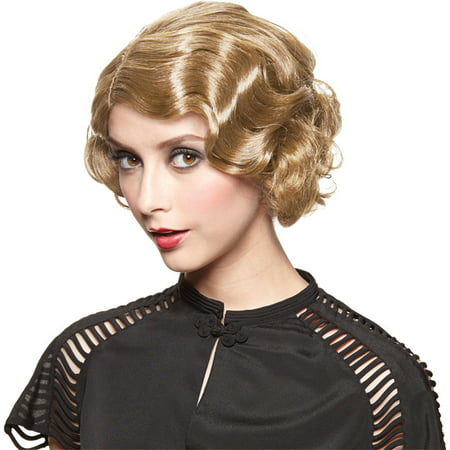 Morris Costumes Womens Gatsby Golden Blonde Finger Wave Wig One Size, Style