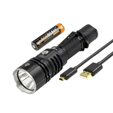 Acebeam L16 Cree XHP35 Hi LED Tactical Rechargable Flashlights -2000 Lumens, w/Battery -Beam Distance 603