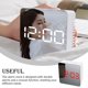 thumbnail image 3 of Cateissary LED Table Digital Display Alarm Clock Function Snooze Radio Room Living Type-c Projector Brightness Adjustable Clocks Powered Type2 NO2, 3 of 6