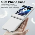 thumbnail image 4 of for Motorola Razr+ 2023 Case with Integrated Glass Screen Protector, [Removal Hinge Protection] Full Coverage Slim Hard PC Cover Scratch-Resistant Phone Case for Moto Razr Plus 2023 - White, 4 of 12