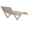 thumbnail image 3 of Pemberly Row Contemporary Pool Chaise Sun Lounger Taupe, 3 of 9