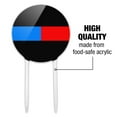 thumbnail image 6 of Acrylic Thin Blue Red Line Firefighter Police Emergency Response Cake Topper Party Decoration for Wedding Anniversary Birthday Graduation, 6 of 6