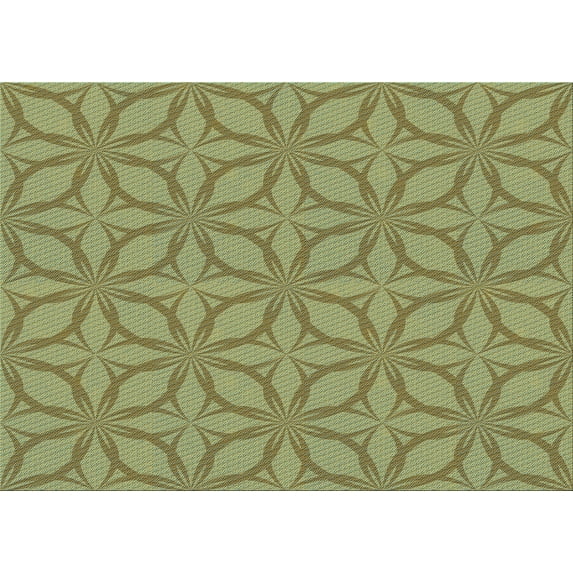 Ahgly Company Machine Washable Indoor Rectangle Transitional Avocado Green Area Rugs, 5' x 7'