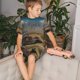 thumbnail image 4 of Fotbe Deserted Classic Car Landscape Pijama Estampada de 2 Piezas para Niños – Ropa de Dormir de Manga Corta Cómoda para Niños y Niñas, Camiseta y Shorts de Algodón-XX-Large, 4 of 6