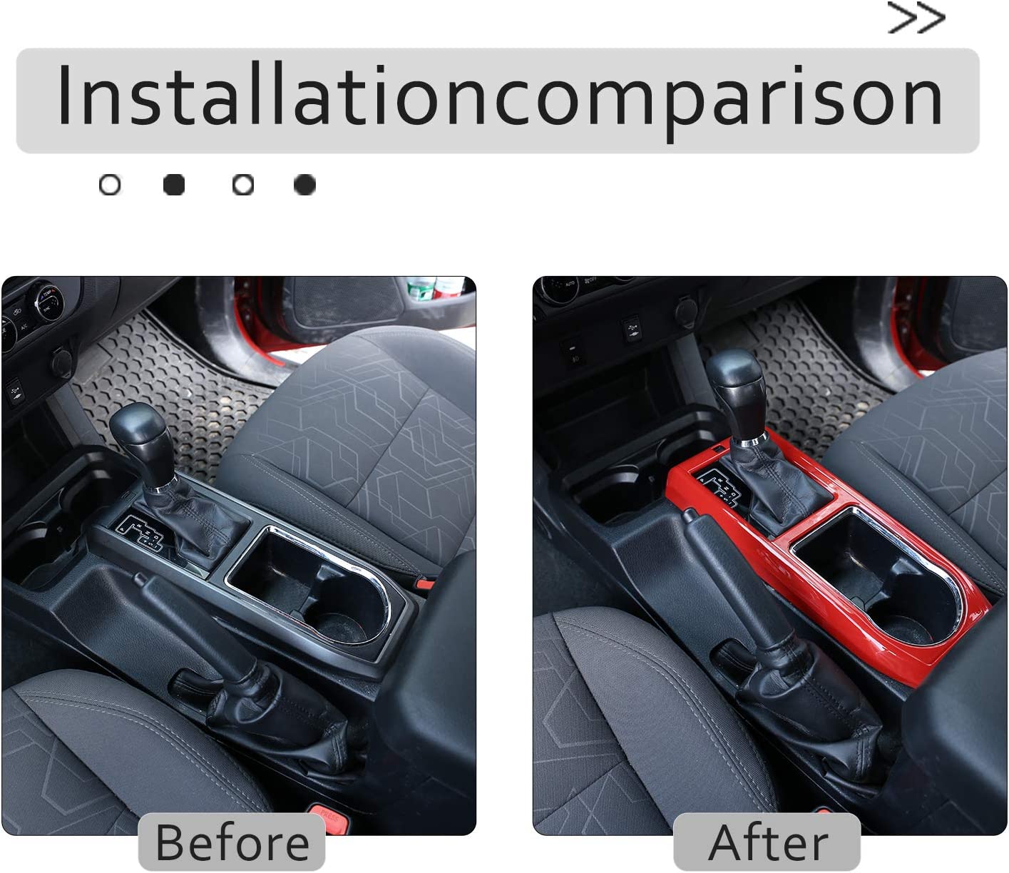 TINKI Car Control Gears Panel Protective Cover molding Trims Stickers for Toyota Tacoma 2016 2017 2018 2019 2020 2021 2022 Accessories