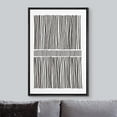 thumbnail image 3 of PixonSign Framed Wall Art Duotone Black & White Line Art Blocks Abstract Geometric Paintings Minimalism Modern Art Decorative Boho Canvas Prints Fine Art for Rooms - 16"x24"x3 Black, 3 of 5
