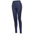 thumbnail image 1 of A2Y Women's Solid Basic Seamless Fitted Full Length Moto Leggings Navy LXL, 1 of 1