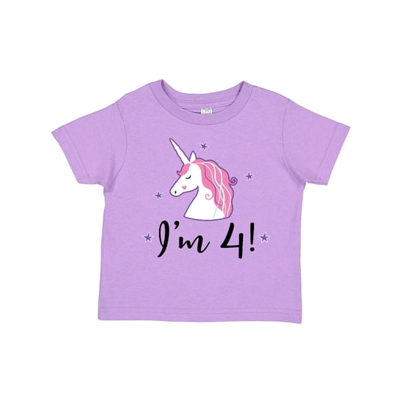 Inktastic 4th Birthday Cute Unicorn Girls Toddler T-Shirt