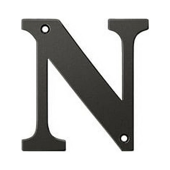 Deltana RL4N-10B 4" Residential Letter N; Oil Rubbed Bronze Finish