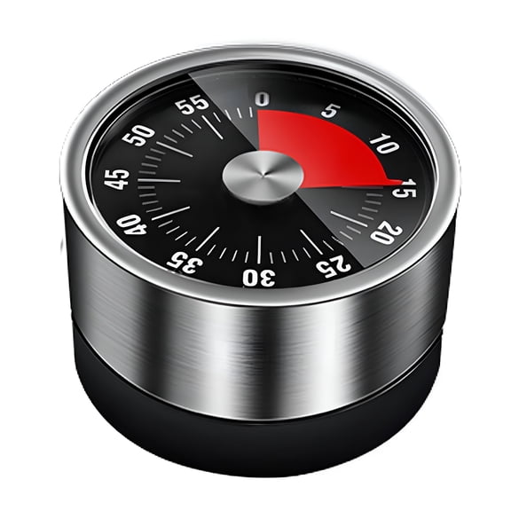 GJX Stainless Steel Timer Mechanical Timer Kitchen With Magnetic Suction Time Reminder Student Portable Mechanical Timer Baking Cooking Tool