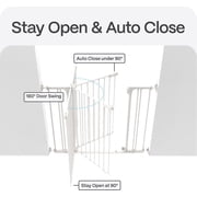 Perma Child Safety 28.8-40.1 Safe Step Baby Gate with Rental Safe Wall Protectors