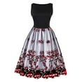 thumbnail image 2 of Vestido formal sin mangas Floral vintage 50s Hugo M, 2 of 9