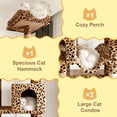 thumbnail image 6 of Merrland 82" Multi-Level Large Cat Tree Tower for Indoor Kitties, Cat Furniture with Plush Condo Hammock Top Perch, Sisal Scratching Posts & Ramp, Leopard Print, 6 of 8