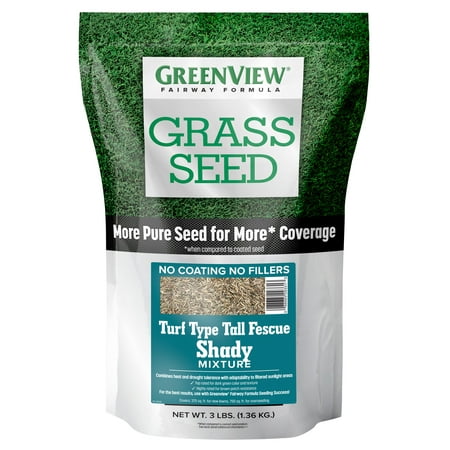 GreenView Fairway Formula Grass Seed Turf Type Tall Fescue Shady Mixture - 3 (Best Type Of Grass Seed)