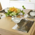 thumbnail image 4 of Ambesonne Nature Place Mats Set of 4, Walkway at Canal Misty, Standard Size, Orange Brown, 4 of 6