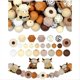 thumbnail image 1 of 76 Cuentas de Silicona con Forma de Vaca, Cuentas de Vaca Marrones y Blancas con Forma de Animal para Manualidades, Llaveros, Pulseras, Bolígrafos, 1 of 6