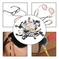 thumbnail image 5 of 50 Pieces Eyeglass Chain Ends Adjustable Silicone End Connectors Retainer Eyeglass Strap Holder Ends for Sunglasses Chain, Sports Eyeglasses Strap Black white 2, 5 of 10