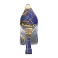 thumbnail image 4 of Versace Jeans Couture Blue Gold Plaid Baroque Square Toe Pump 6 for Womens, 4 of 5