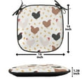 thumbnail image 5 of Hen and Chicks Chair Seating Cushion Set of 6, Farm Themed Continuous Pattern with Cartoon Domestic Birds and, Seat Pads for Office with Anti-slip Backing, 16"x16", Multicolor, by Ambesonne, 5 of 7