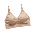 thumbnail image 1 of Cathalem Convertible Bras for Women V Neck Bralettes Padded Seamless Adjustable Straps Bra,Beige L, 1 of 3