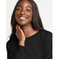 thumbnail image 4 of Hanes Originals Women's Waffle Long Sleeve Lounge Top Black M, 4 of 5