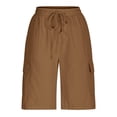 thumbnail image 3 of Dagugfen Cargo Shorts for Men Elastic Waist Drawstring Loose Outdoor Running Sports Shorts with Pockets, 3 of 5
