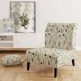 thumbnail image 2 of Designart "Harmonious Botanical Impressions II" Green Plants Upholstered Accent Chair - Bohemian & Eclectic Arm Chair For Bedroom, 2 of 5