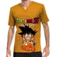 thumbnail image 2 of Blusa médica con cuello en V y estampado de Son Goku de Dragon Ball, uniforme de trabajo para hombres, ropa de enfermería duradera para centros de enfermería para niños, 2 of 4