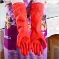 thumbnail image 3 of ACDANC Multi Use Heavy Duty Medium Rubber Dish Gloves - 15 Inches Long Sleeve Household Kitchen Cleaning,Dishwashing,Strong Work,Medical,Painting,Gardening Food Safe Glove, 3 of 7