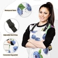 thumbnail image 2 of Blueberry and Leaf 5 Pcs Kitchen Set Heat Resistant Oven Mitts and Non-Slip Pot Holders with Adjustable Cooking Apron, 2 of 6