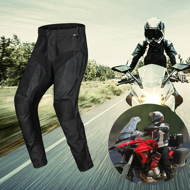 Men's Soft Leather Motorcycle Pants Waterproof Riding Motorcycle Armor  Pants with Extended Knee Pads, Breathable and Wear-Resistant Motorcycle  Pants
