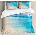 thumbnail image 1 of Juegos de Fundas Nórdicas, Sunny Summer Seashore Clear Sky Seashells Starfish Clouds, 1 of 3