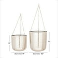 thumbnail image 3 of DecMode 9", 11" Silver Metal Glam Planter, 2 - Pieces, 3 of 6
