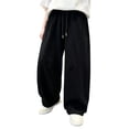 thumbnail image 3 of CONZONE Boys Baggy Sweatpants Casual Jogger Pants For Child Elastic Waist Solid Color Wide Leg Athletic Trousers With Pockets, 3 of 8