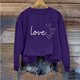 thumbnail image 5 of Sudadera Penkiiy Valentine para mujer: lindas camisetas del día de San Valentín Love Heart Graphic Print Suéter de manga larga Tops XL Purple, 5 of 5