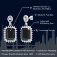 thumbnail image 2 of Gem Stone King 925 Sterling Silver Black Onyx Dangle Earrings for Women (10.60 Cttw, Gemstone December Birthstone, Octagon 14X10MM), 2 of 5