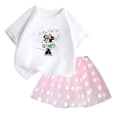 thumbnail image 2 of Conjunto de 2 piezas de camiseta de algodón para niños de Mickey de Disney, falda tutú de princesa de ballet esponjosa, falda de encaje para fiesta de cumpleaños de niña, 2 of 4